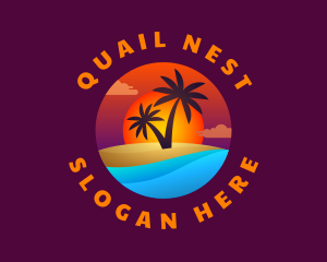 Tropical Island Beach logo design