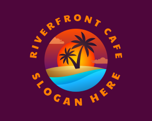 Tropical Island Beach logo design