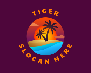 Tropical Island Beach logo design