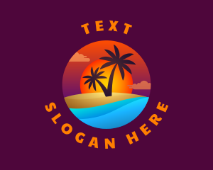 Tropical Island Beach logo design