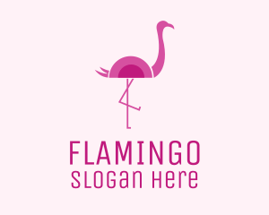 Flamingo Bird Zoo logo design