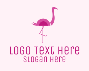 Minimalist - Minimalist Flamingo logo design