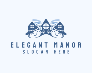 Manor - Mansion Pressure Washer Cleaning logo design