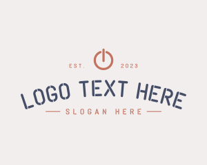 Power Button - Electric Power Button logo design