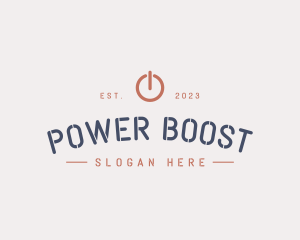 Electric Power Button  logo design