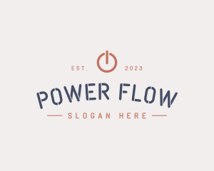 Electric Power Button  logo design