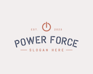 Electric Power Button  logo design