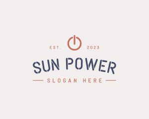 Electric Power Button  logo design