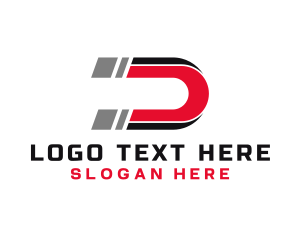 Magnet - Generic Magnetic Letter D logo design