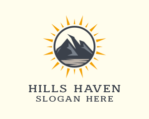 Outdoor Mountain Sunrise  logo design