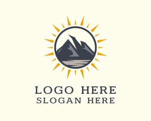 Hills - Outdoor Mountain Sunrise logo design