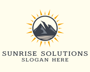 Outdoor Mountain Sunrise  logo design