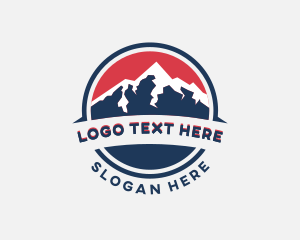 Summit - Mountain Hiking Summit logo design