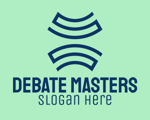 Debate - Blue Wifi Signal logo design