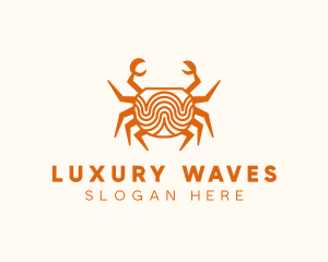 Wave Wild Crab logo design