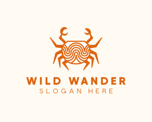 Wave Wild Crab logo design