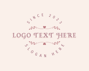 Heart - Dainty Feminine Badge logo design