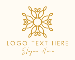 Gold - Autumn Organic Pattern logo design