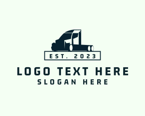 Trailer - Truck Logistics Vehicle logo design