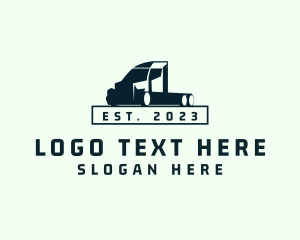 Courier - Truck Logistics Vehicle logo design