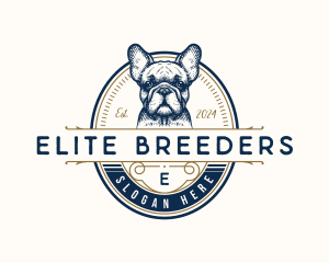 French Bulldog Pet Grooming logo design