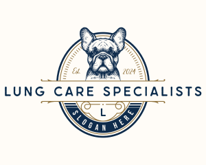 French Bulldog Pet Grooming logo design