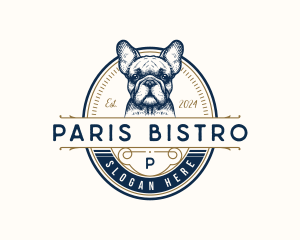 French Bulldog Pet Grooming logo design