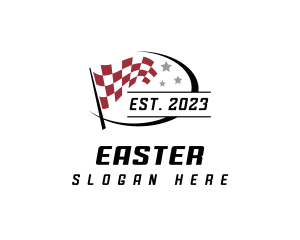 Race - Motorsports Racing Flag logo design