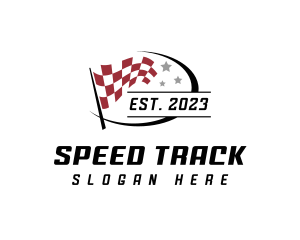 Track - Motorsports Racing Flag logo design