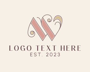 Woodworking - Fancy Letter W logo design