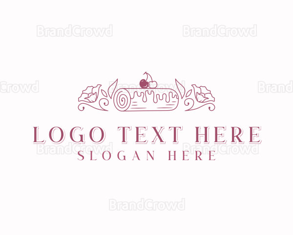 Cherry Cake Baking Logo