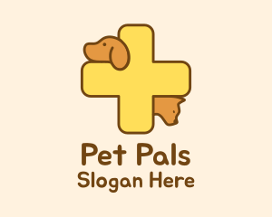 Pet Veterinarian Cross logo design