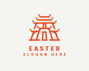 Asian Landmark Temple Logo