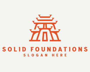 Asian Landmark Temple Logo