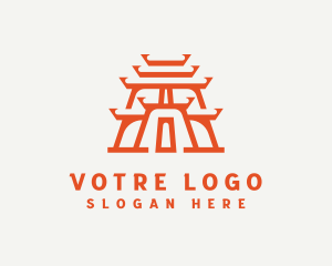 Asian Landmark Temple Logo