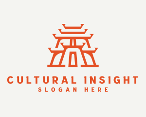 Asian Landmark Temple logo design