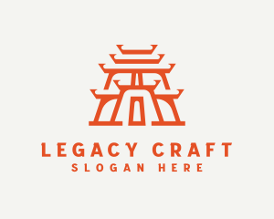 Heritage - Asian Landmark Temple logo design