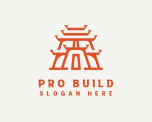 Asian Landmark Temple logo design