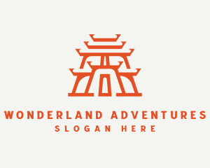 Asian Landmark Temple logo design