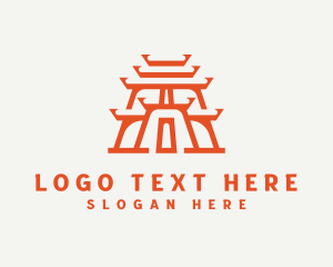 Asian - Asian Landmark Temple logo design