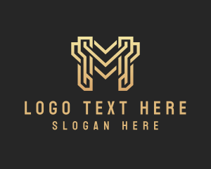 Corporate - Elegant Modern Business Letter M logo design