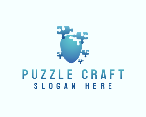  Puzzle Mental Head logo design