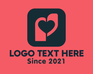 Online Shopping - Heart Tag App logo design