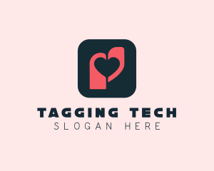 Heart Tag App logo design