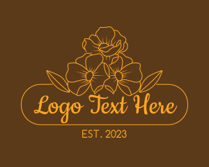 Emblem - Floral Flower Gardening logo design