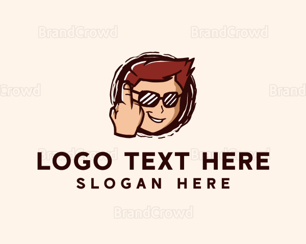 Glasses Guy Profanity Logo