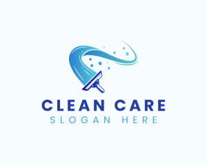 Cleaning Sanitation Squeegee logo design