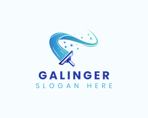 Bubble - Cleaning Sanitation Squeegee logo design