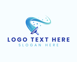 Bubble - Cleaning Sanitation Squeegee logo design