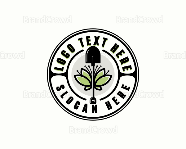 Garden Shovel Plant Logo